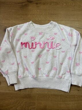Minnie Mouse Pink Heart Crew Sweatshirt for Kids